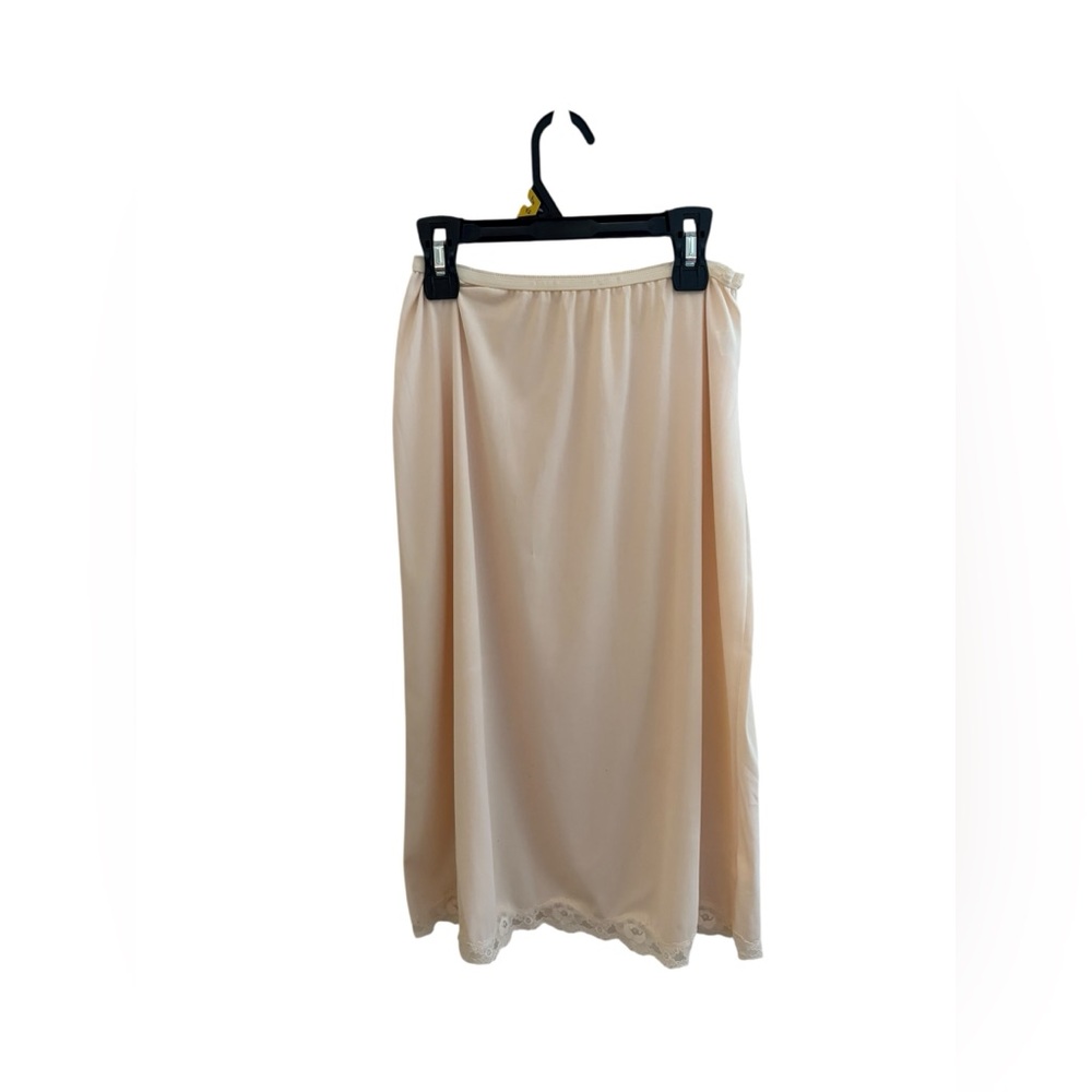 Lorraine Flawed Vintage Nylon Half Slip Skirt Lace Elastic Size Small Tall As Is